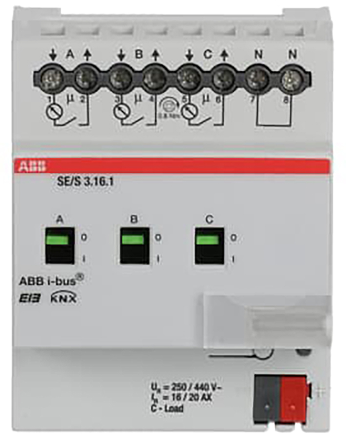 ABB Busch-Jaeger KNX energieaktor 3v 16/20A DIN-rail - 9paa00000236859 - 20087804