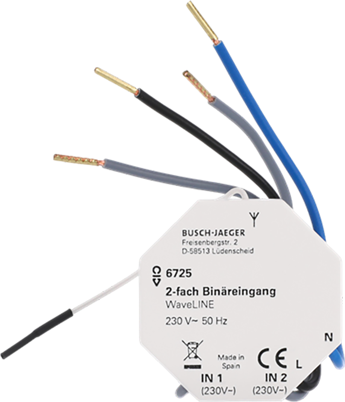 ABB Busch-Jaeger WaveLINE binaire ingang 2-v 230V - 9paa00000292318 - 20090897