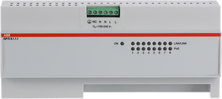 ABB Busch-Jaeger ISP/S8.1.1.1 IP Switch PoE, 8 Poorten - 9paa00000319158 - 20087926