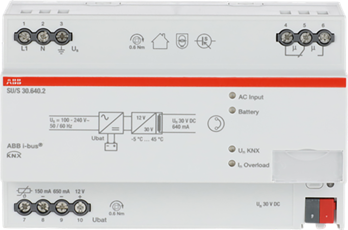 ABB Busch-Jaeger KNX voeding met noodvoorziening, 640 mA - 9paa00000337616 - 20087883