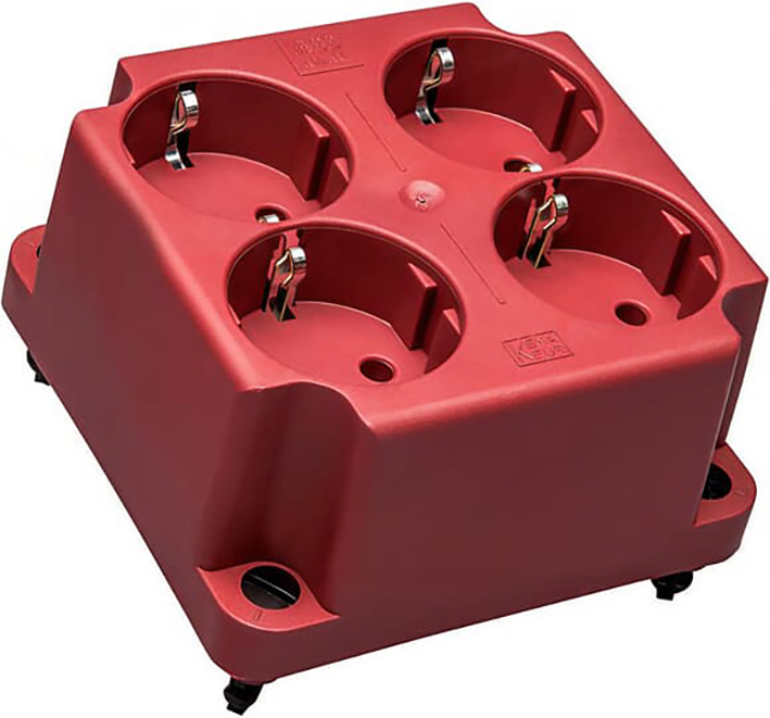 ABB Installatiedozen en -kasten Deksel 3640 met 4-voudige WCD, rood  gerecycled kunststof - 9paa00000351269 - 20087366