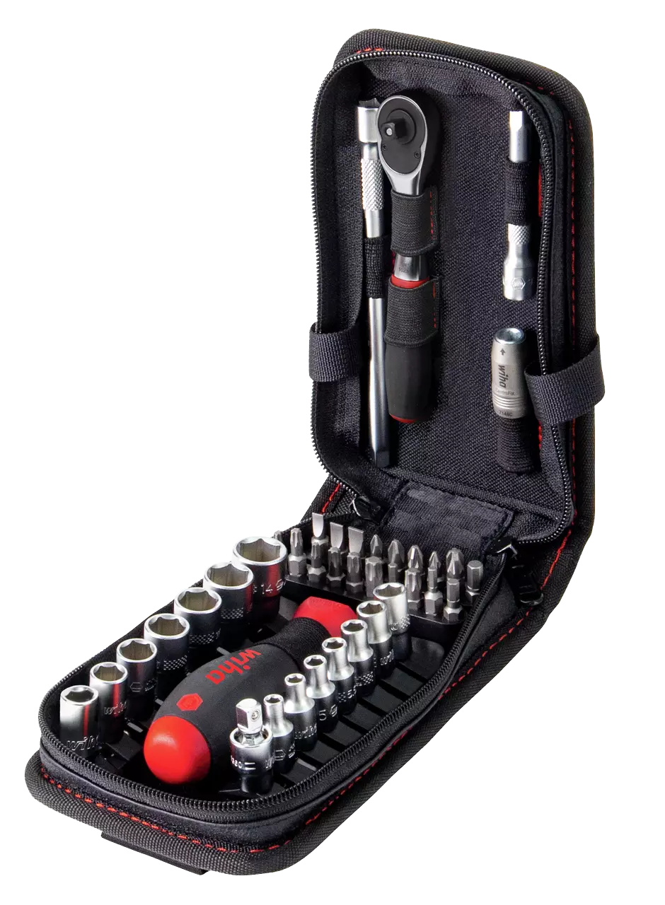 WIHA Dopsleutel- en bitset 1/4" 625M incl. tas met riemclip, 40-delig - A6718041 4303 41b5 8cf3 ac73c3b25cd1 - 20014366