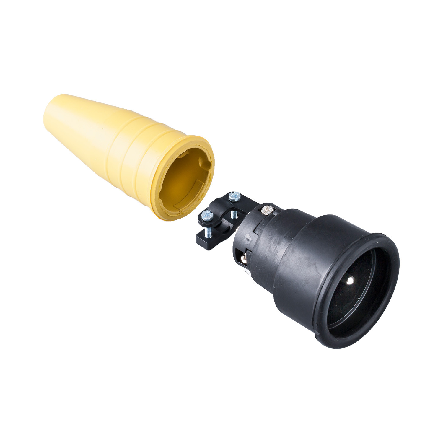 Keraf Volrubber koppelcontactstop 16A 250V~ penaarde greep geel - B23cf5f67ff3afb667f7ed0748ecf89b - 20157182