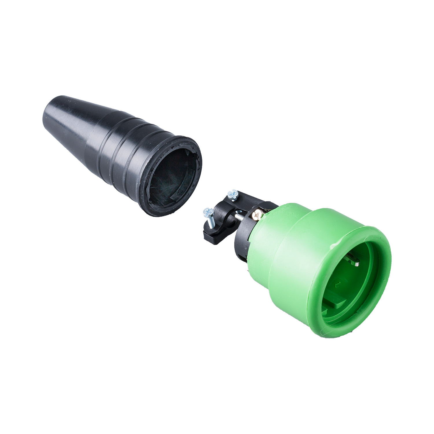 Keraf Volrubber koppelcontactstop 16A 250V~ randaarde blok groen - B2e1b2204ae6b19baba0099d2bcb42be - 20157448