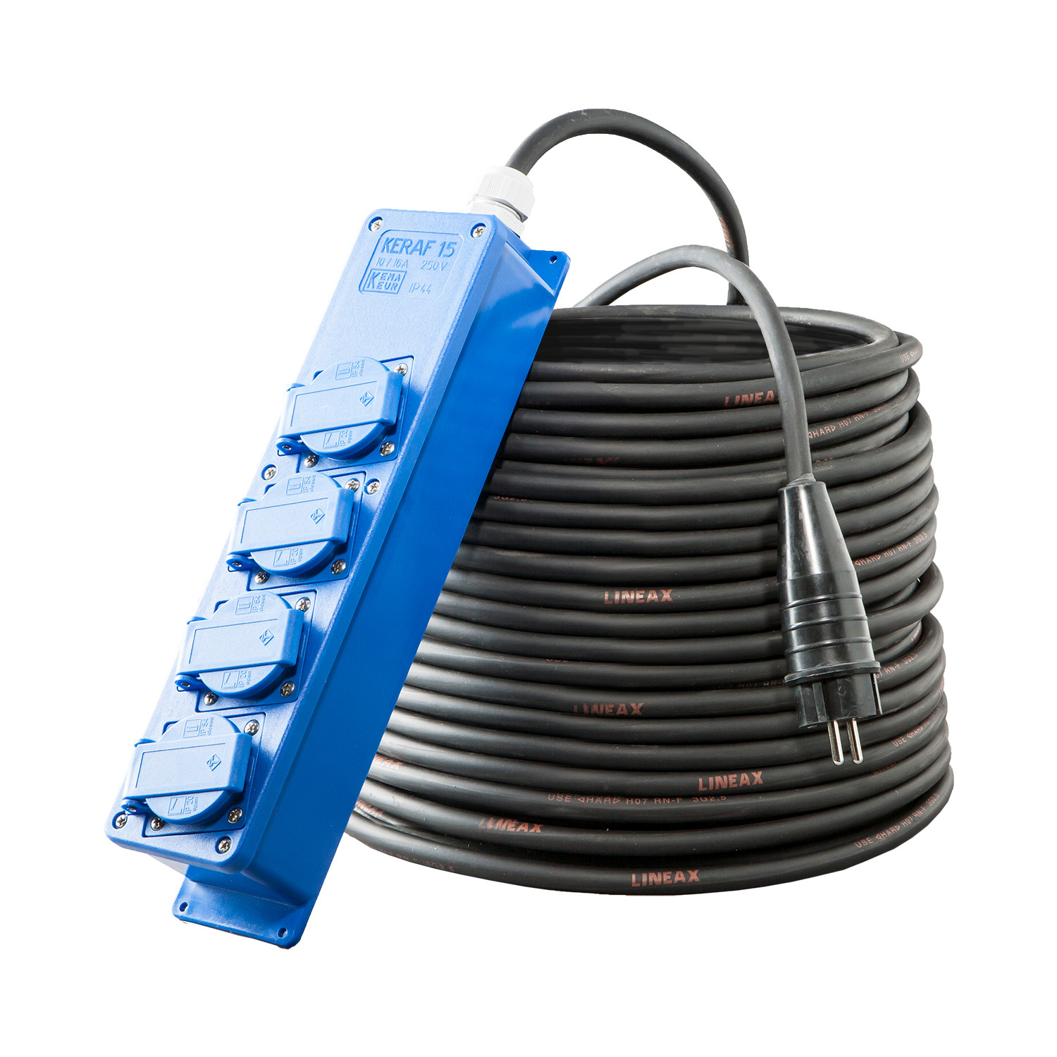 Keraf Verlengkabel 3 m H07RN-F 3G2,5 penaarde 4-voudig - B72e20d4e6ef17772ee854493bf74ae5 - 20157661