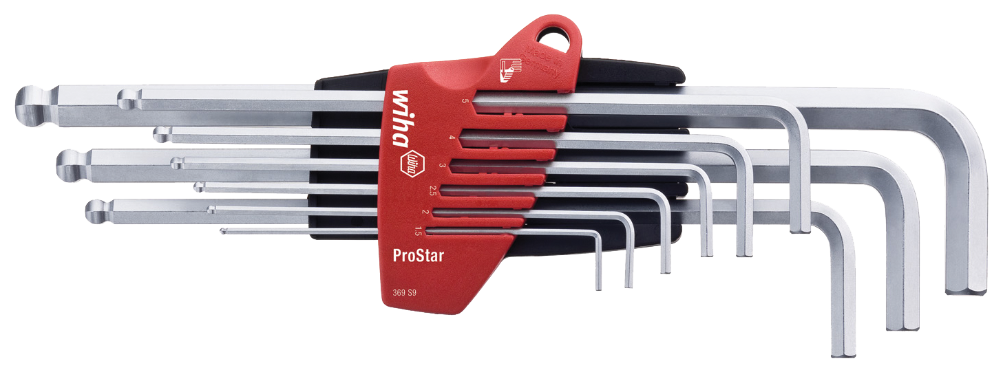 WIHA Inbussleutelset Kogelkop ProStar mat verchroomd 369S9 1,5-10mm, 1 - C2577c9f 931b 48bf 8dbf 6fd4f07be94b - 20012789