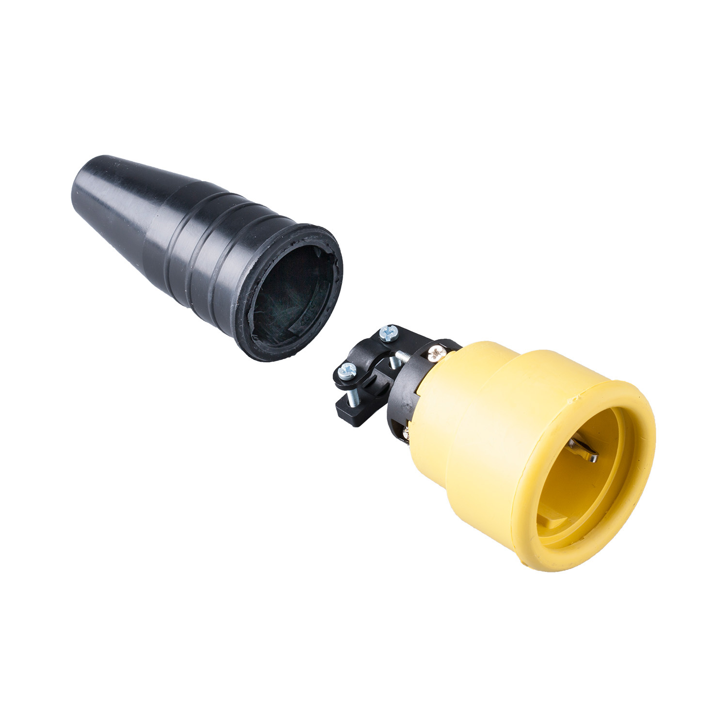 Keraf Volrubber koppelcontactstop 16A 250V~ randaarde blok geel - Cb535799727c48829c2c517c9d000fbf - 20157433