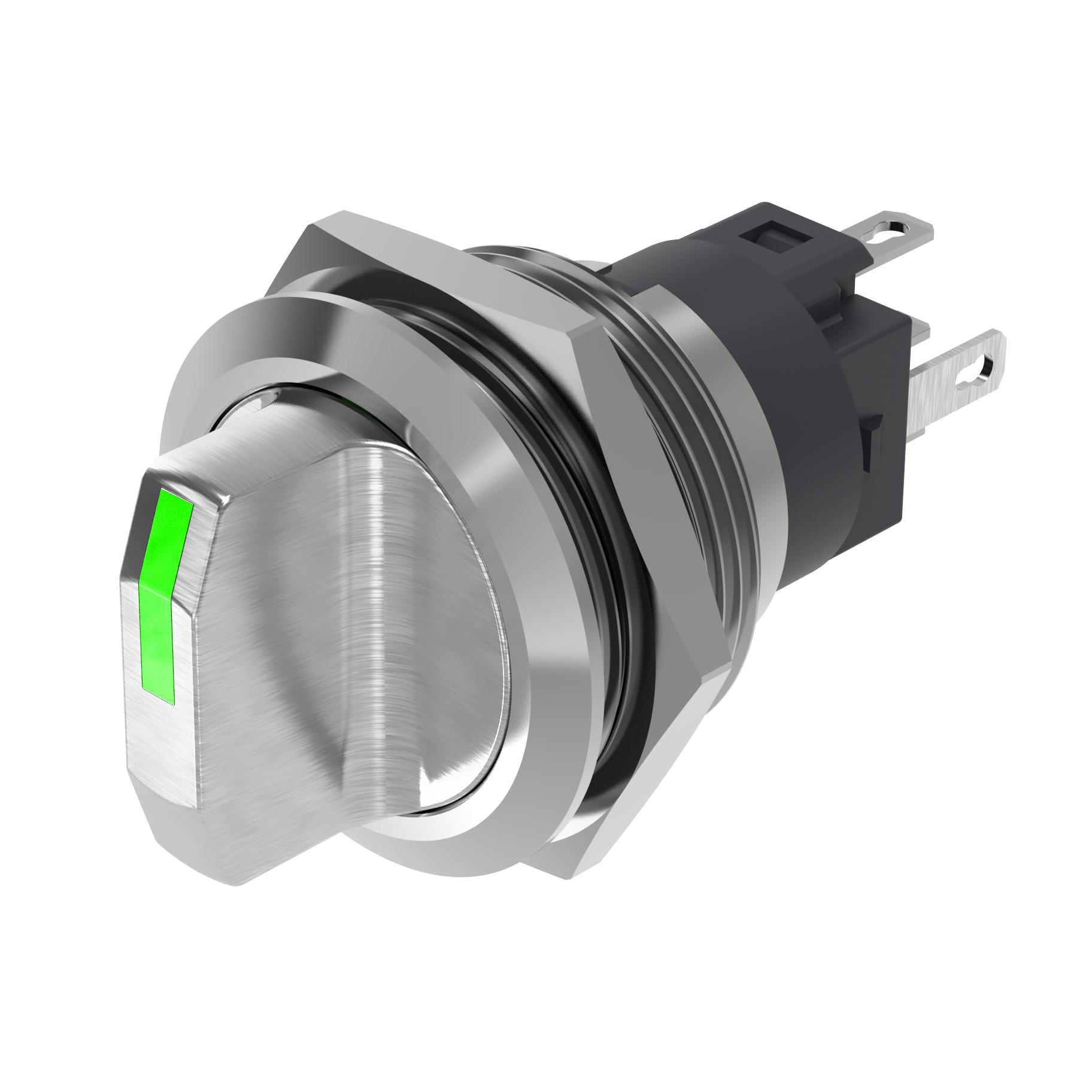 EAO Selectorswitch maintained 22mm  SUS 304 flush/flat Ag plugin green 24V - Ce552c25fd7665af2376209380e48d4d - 20194565