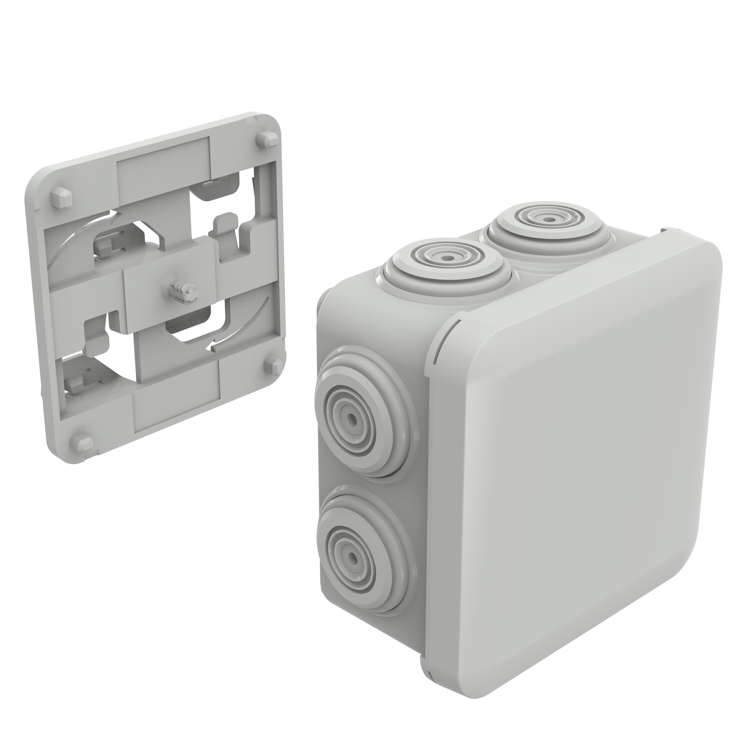 CABLOFIL Plexo CAB Kit adapter+lasdoos 80x80mm hal.vrij - Cm 350537 web r - 20040943