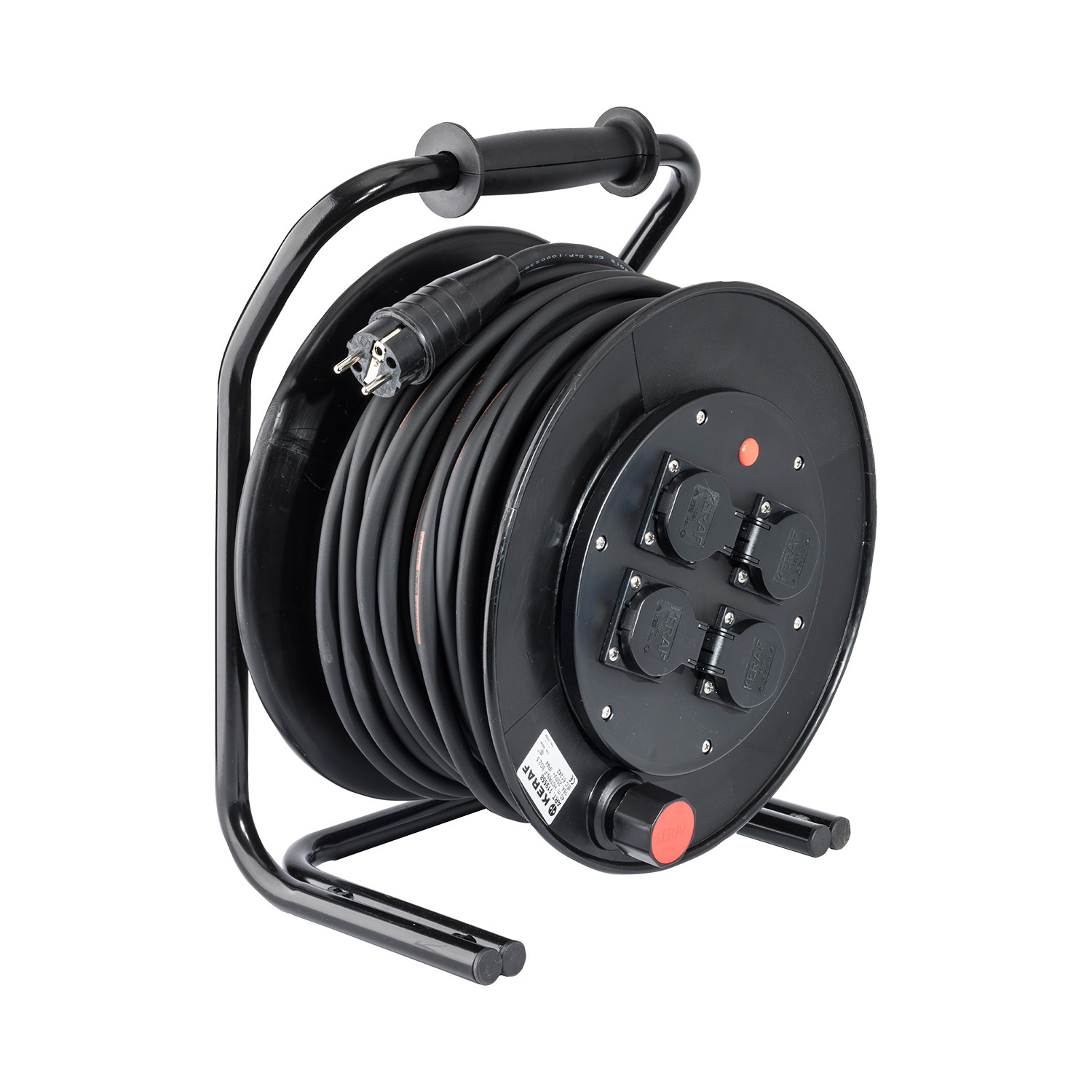 Keraf Kabelhaspel 40 m H07RN-F 3G1,5 4x randaarde zwart - Dbd7cc722ebc51d2a87d1f38761a1402 - 20157603