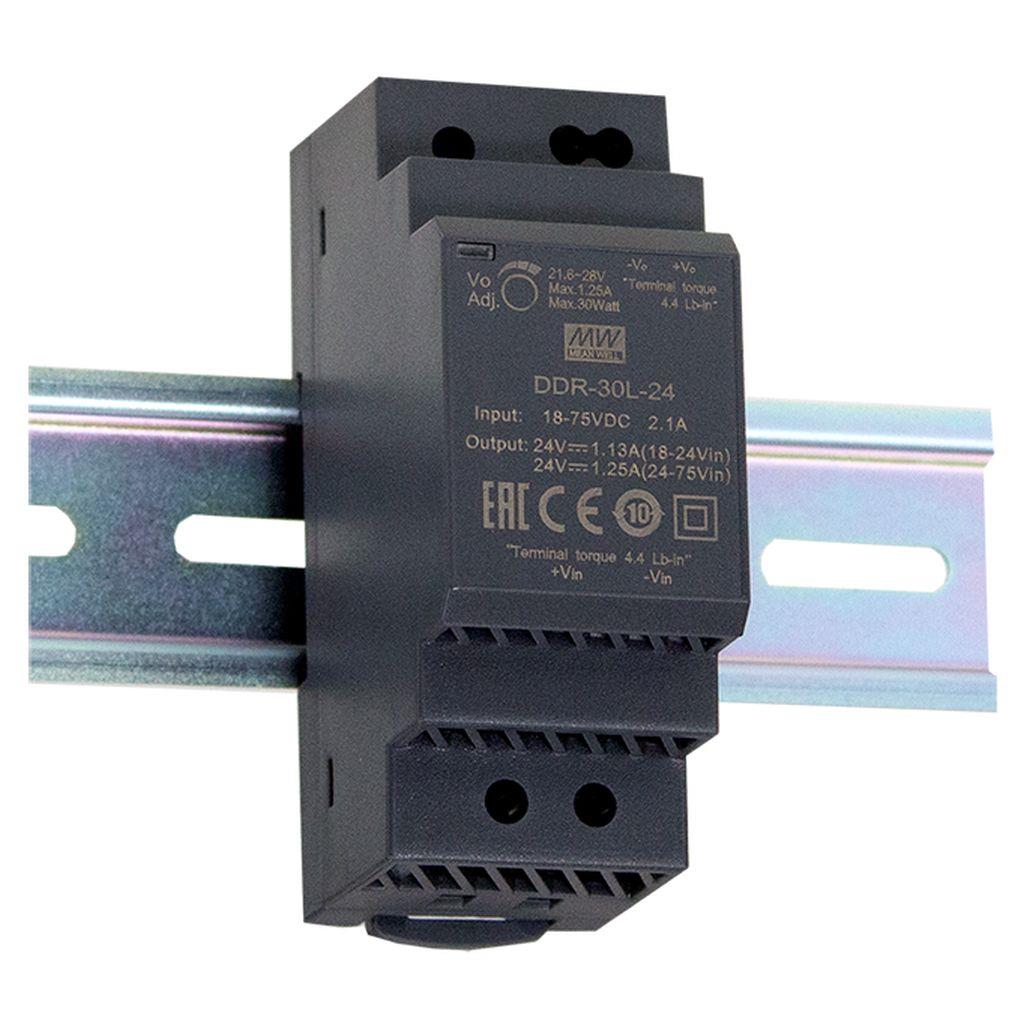 MEANWELL voeding dinrail 9-36vdc 1,25a 24v output DDR-30G-24 - Ddr 30g 24 - 11009432