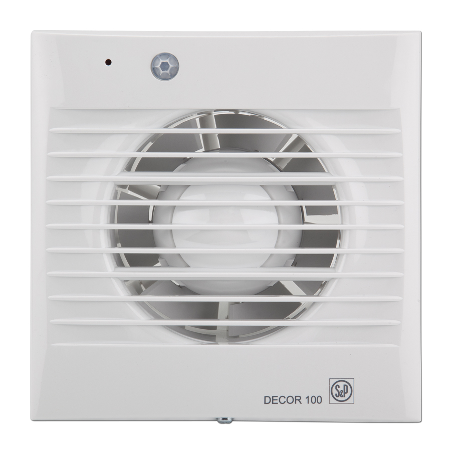 S&P ventilator decor 100cdz met timer en bewegingsmelder - Decor 100cd produc2 - 4059038