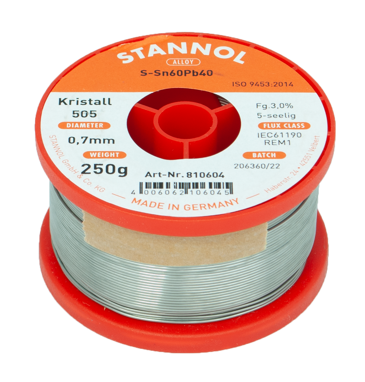 STANNOL soldeertin kristal 505 0,7mm 250g sn60pb40 810604 - E6e39cc3 e521 4c21 abcb 6676f7857da7 - 11002526