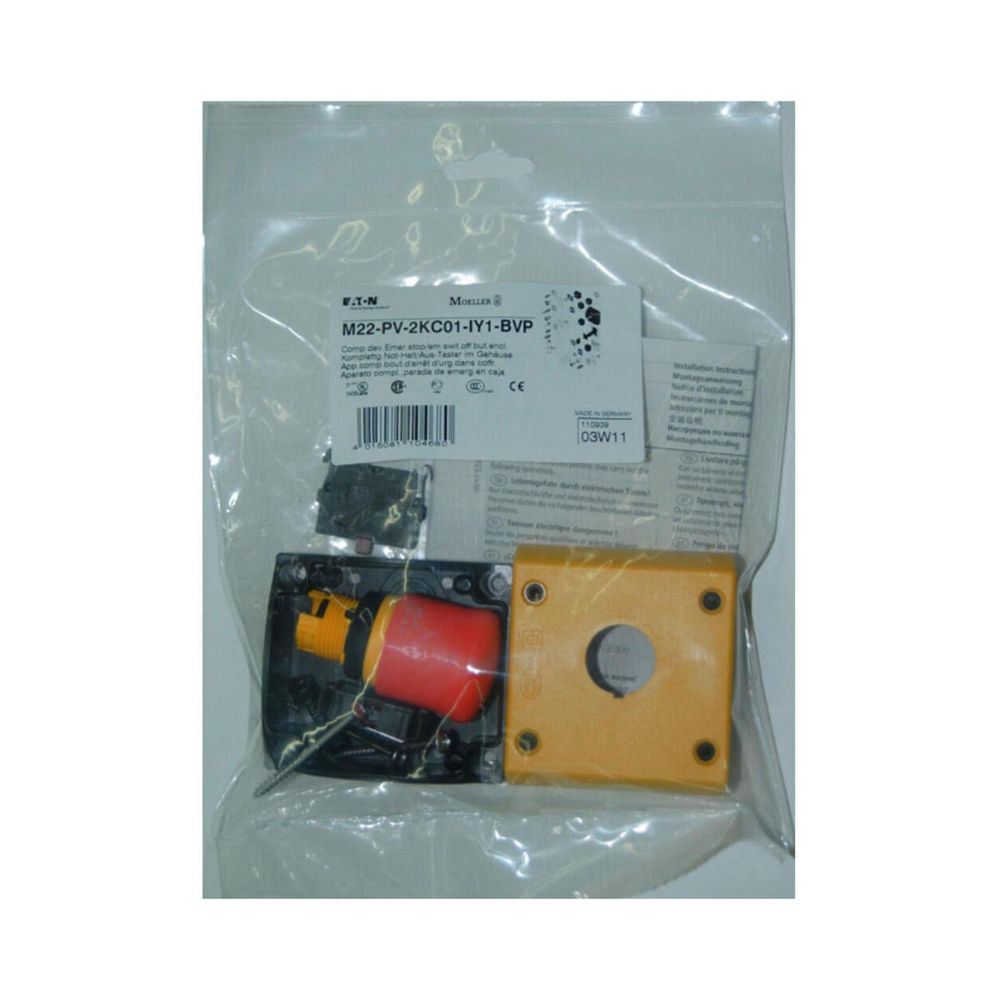 Eaton NOOD-UIT, 38mm, trekontgrendeld, onverlicht, 2x Contactelement 1 O, bo - Eaton 1160pic 626 - 20059441