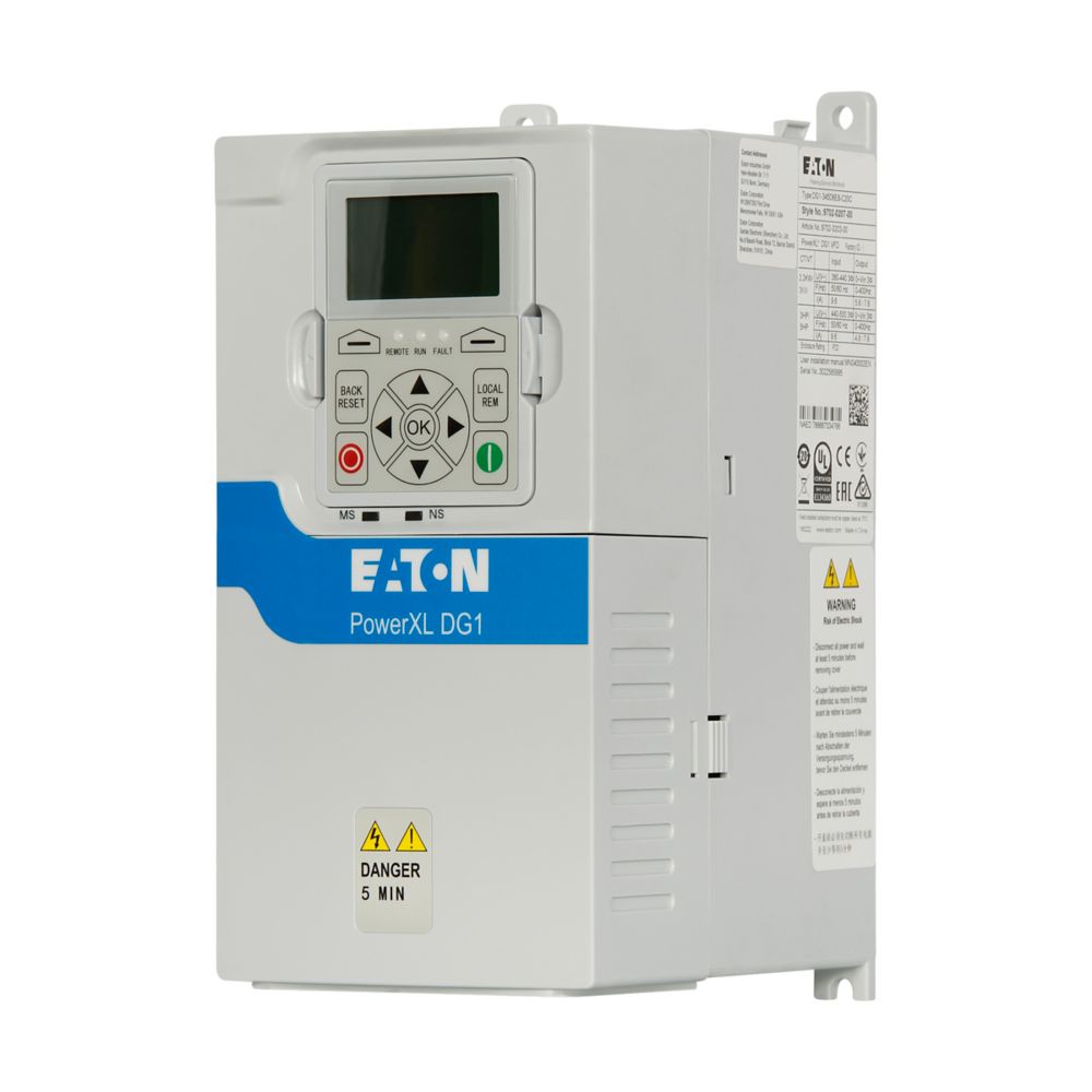 EATON frequentieregelaar DG1 3~/3~400v 5,6/7,6a,2,2/3k - Eaton dg1 345d6eb c20c r - 11008236