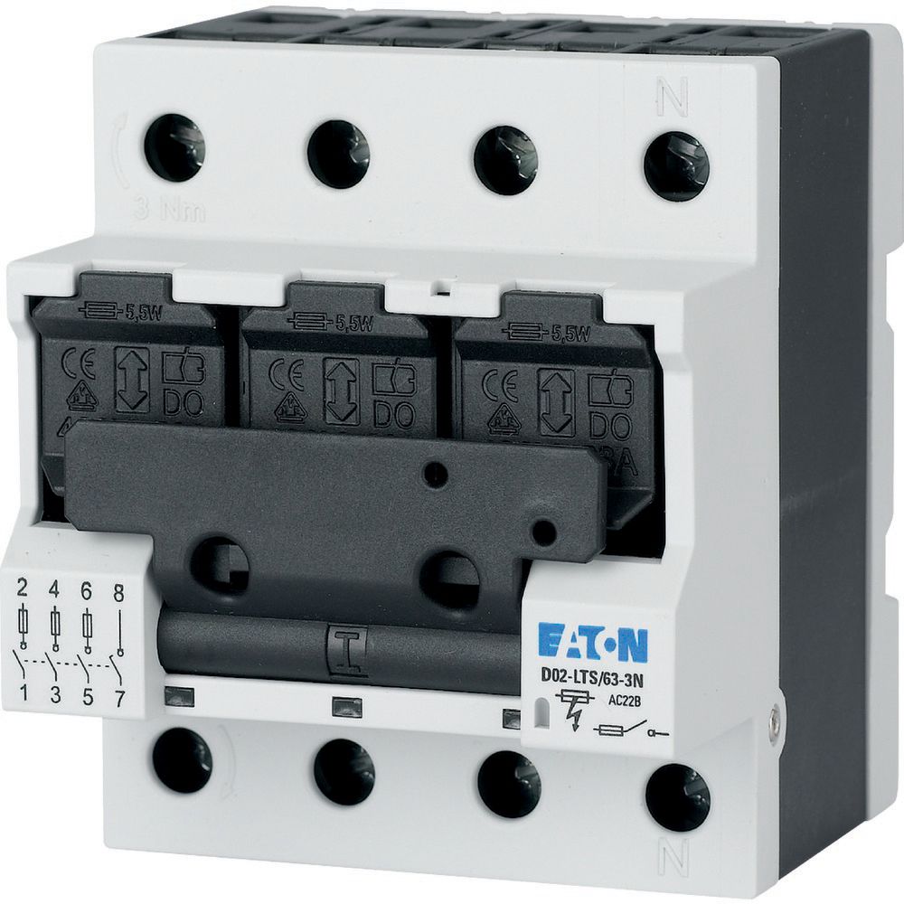EATON veilighedenlastscheider d02 of d01 63a 3p+n 72mm - Eaton sg11613 l - 11008142