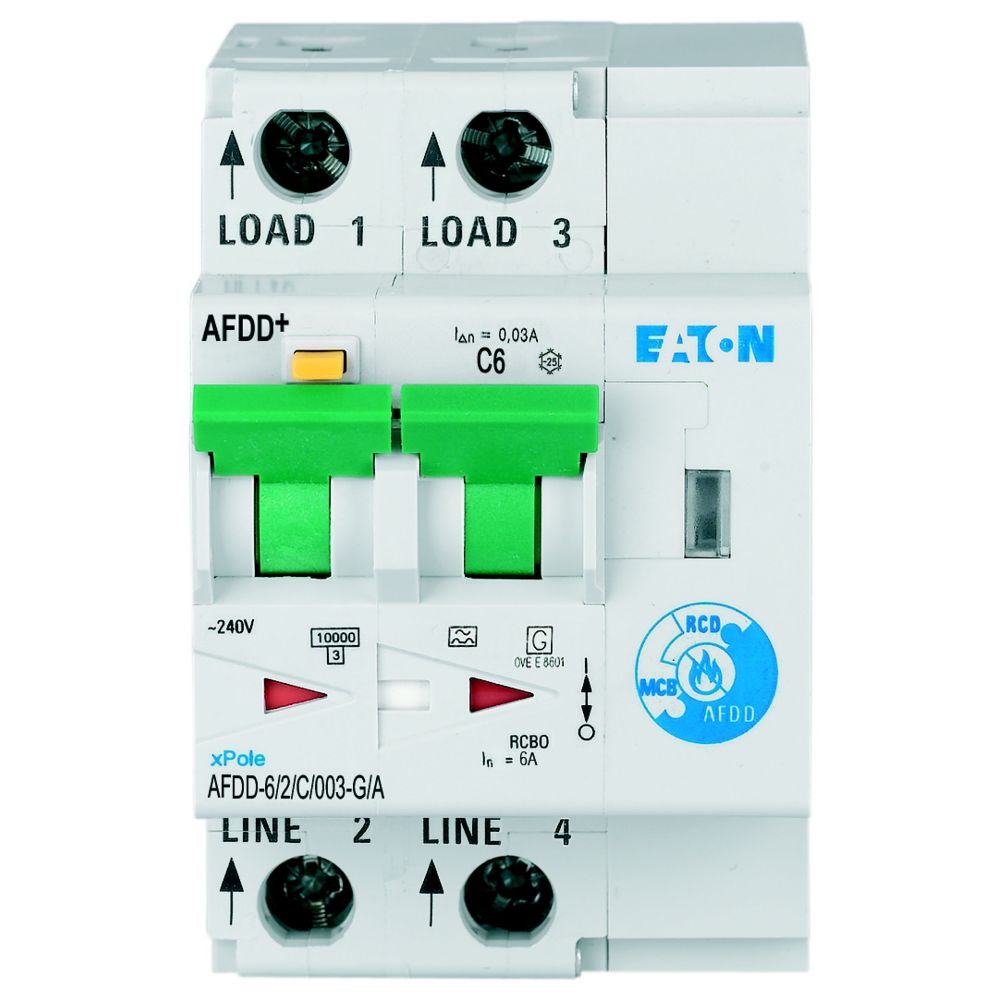 Eaton Vlamboogautomaat (AFDD) 10A 2p C-kar 30mA kortvertraagd - Eaton wa sg105619 c - 20069296
