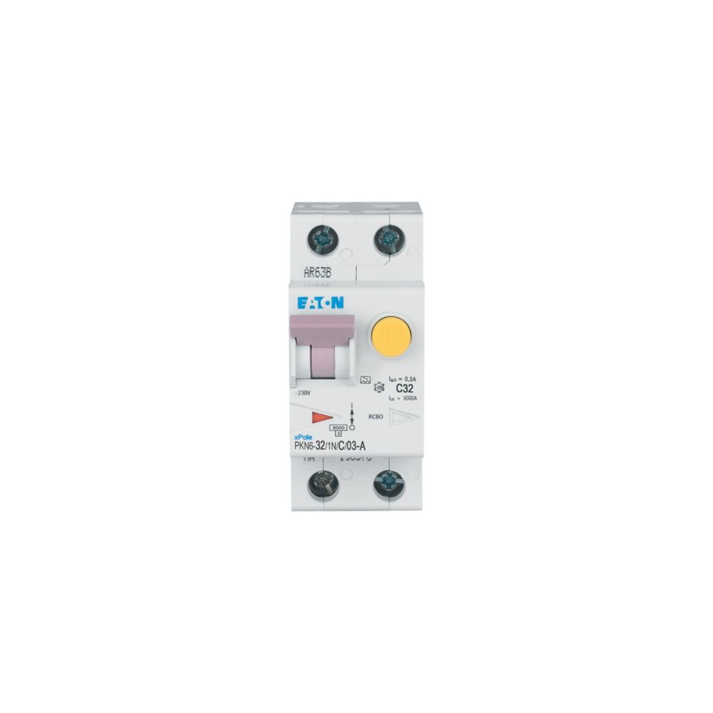 Eaton Aardlekautomaat (RCBO) PKN6 C-kar., 32A, 300mA, 2P incl. N, 6 kA, type - Eaton wa sg157419 c - 20051878
