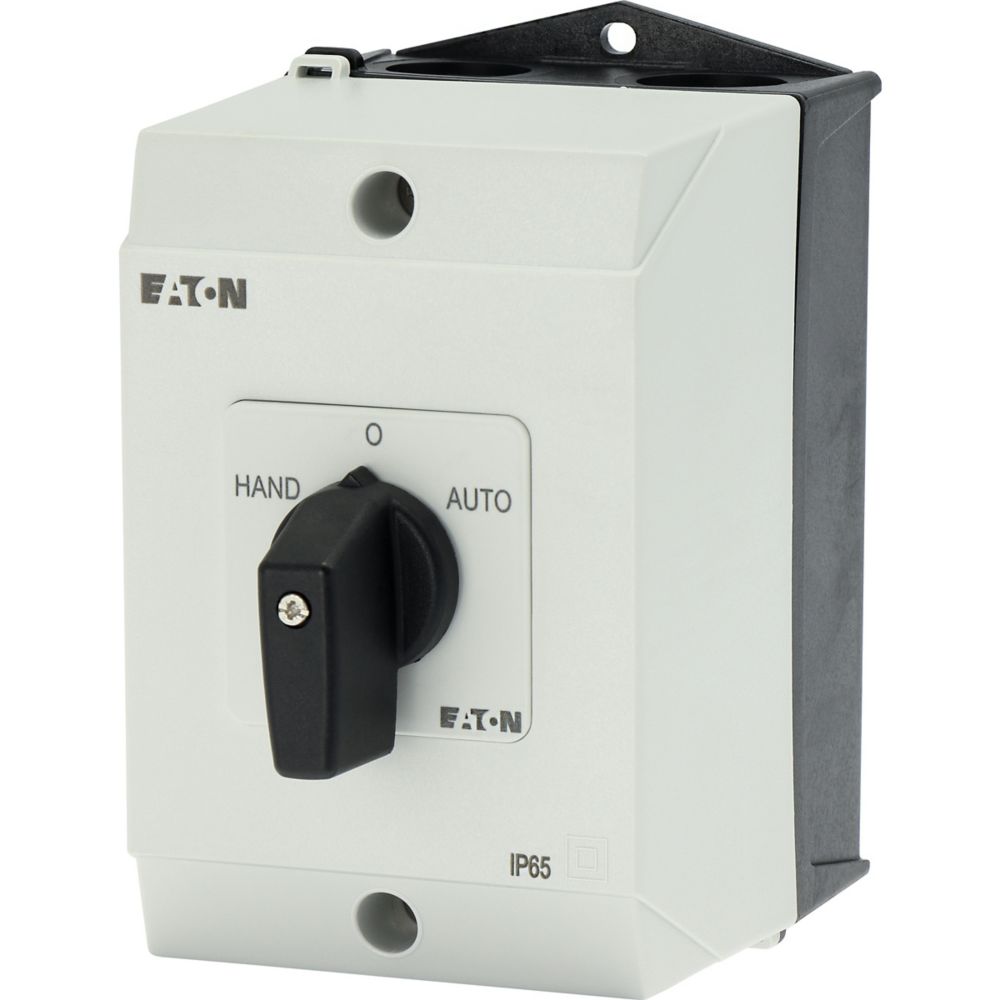 Eaton Omschakelaar, Contacten: 6, 20 A, Frontplaat: HAND-0-AUTO, 45 &deg;, vast, - Eaton y7 207115 l - 20064469