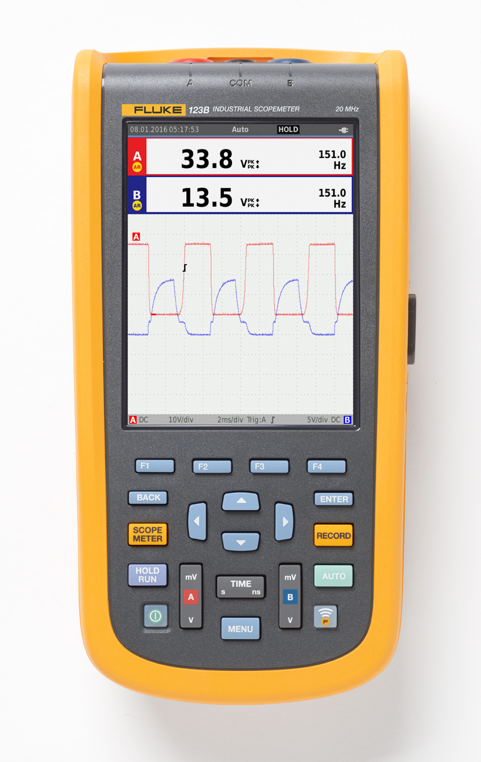 Fluke Industri&euml;le ScopeMeter 20MHZ, EU incl SCC-kit - F 123b 01a c - 20011835