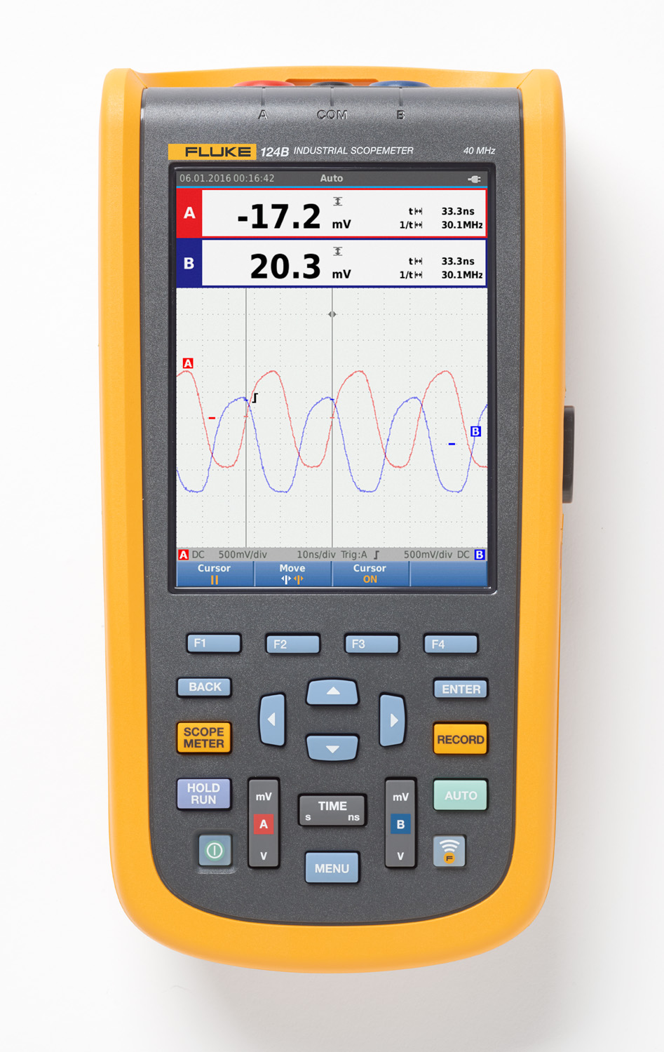 Fluke Industri&euml;le ScopeMeter 40MHZ, EU incl SCC-kit - F 124b 01a c - 20011836
