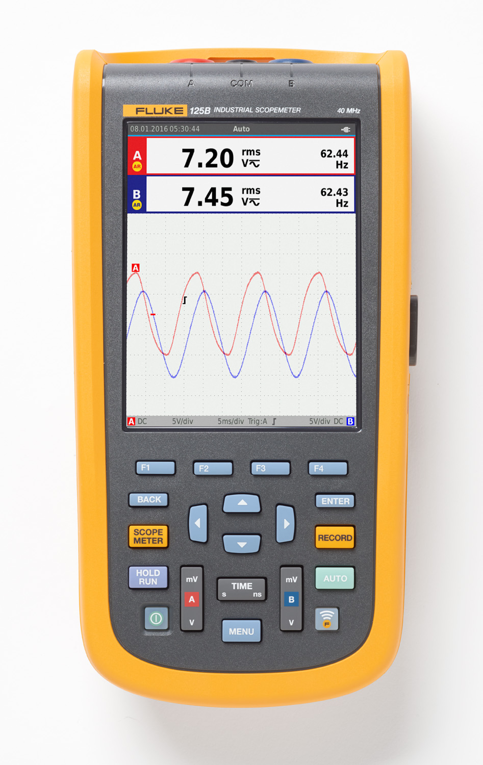 Fluke Industri&euml;le ScopeMeter 40MHZ, EU incl SCC-kit - F 125b 01a c - 20011837