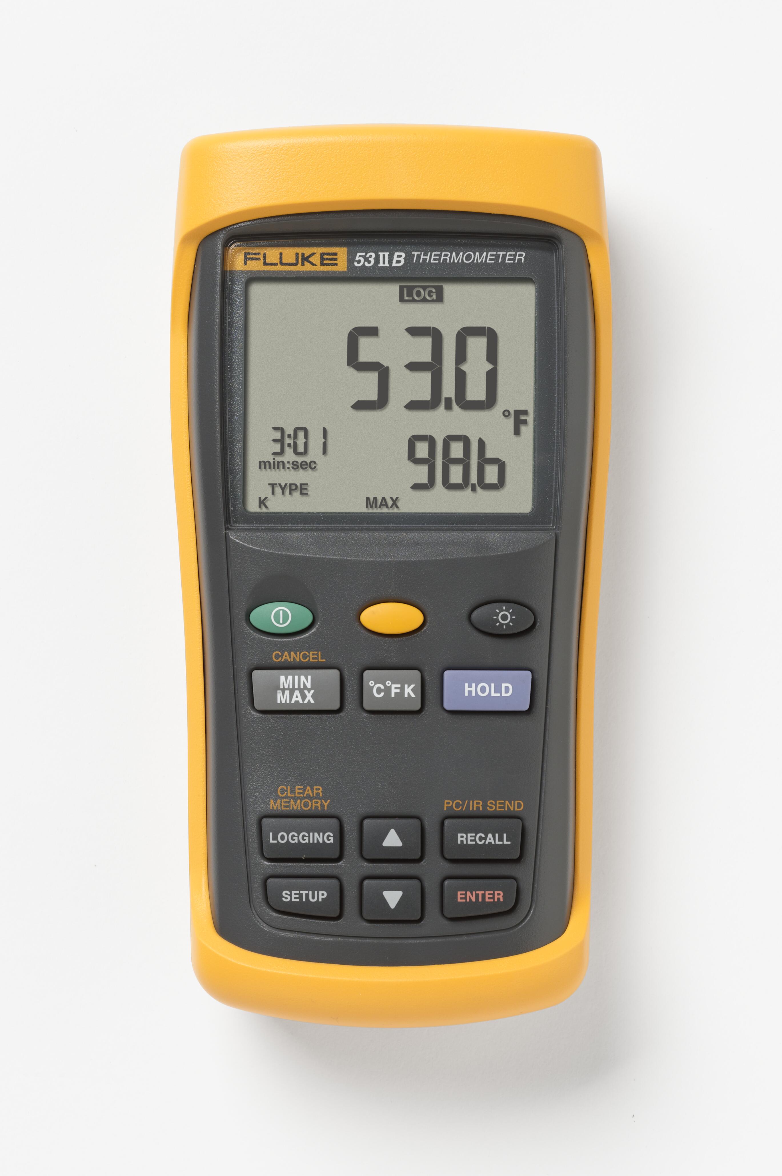 Fluke 53 II Temperature Logging Digital Thermometer - F 53 2b 01a h - 20011583