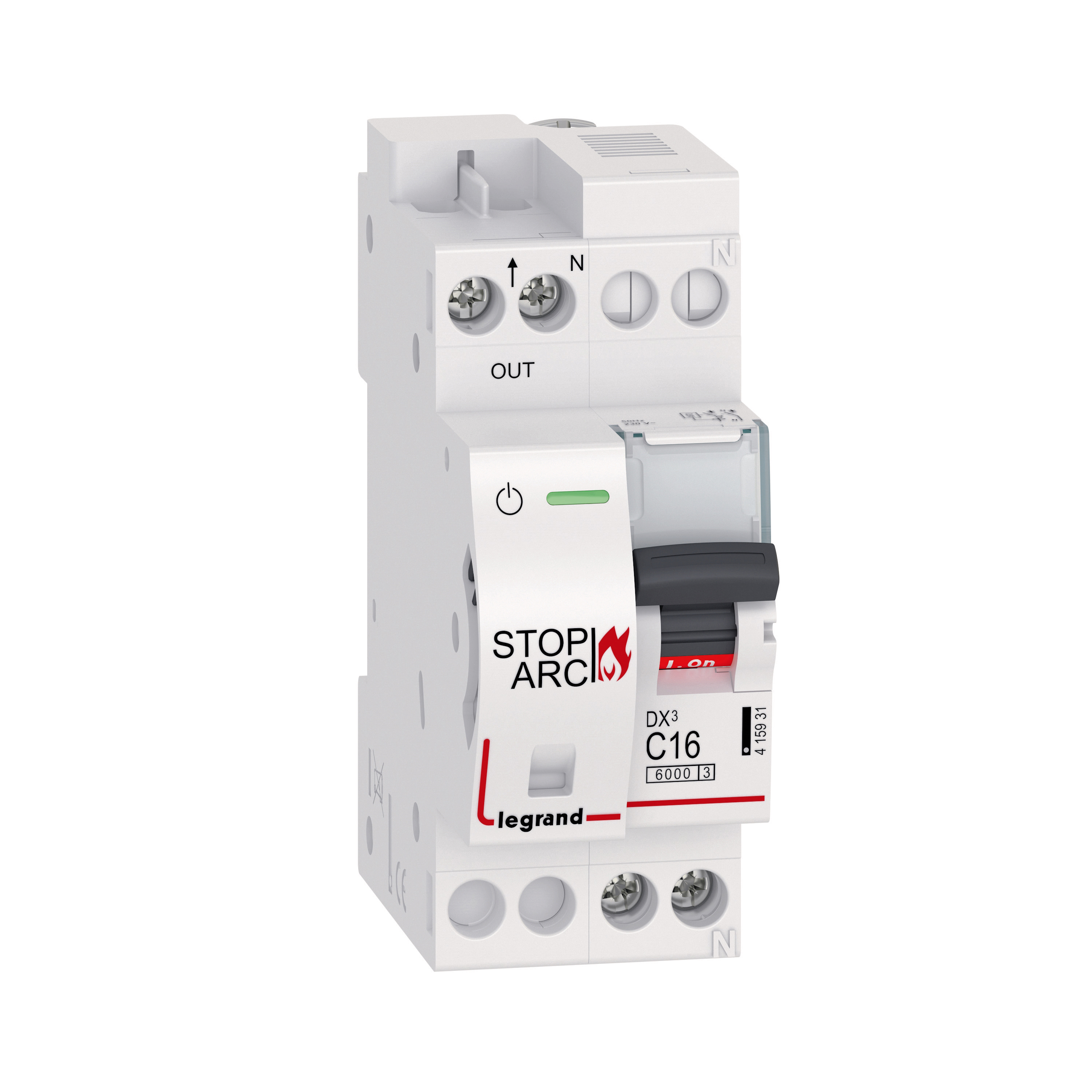 LEGRAND automaat stop arc afdd 1p+n c16 4500/6ka 415931 - Lg 415931 web r - 11008514