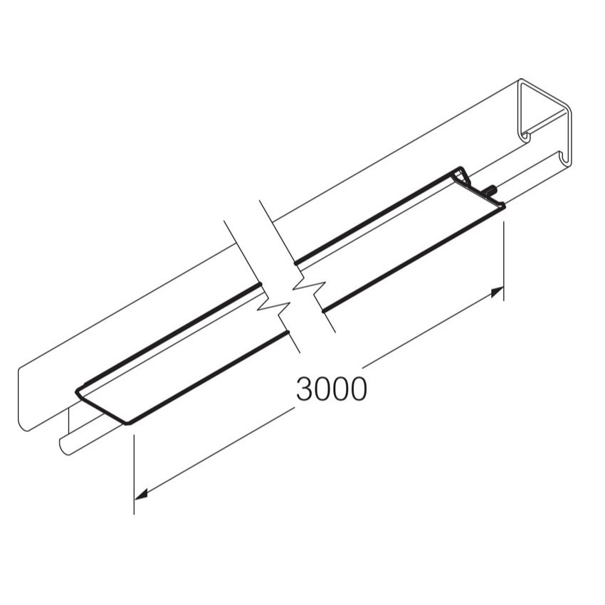 Legrand Deksel L3000mm C41 kunststof wit - Lg closurestrip - 20041580