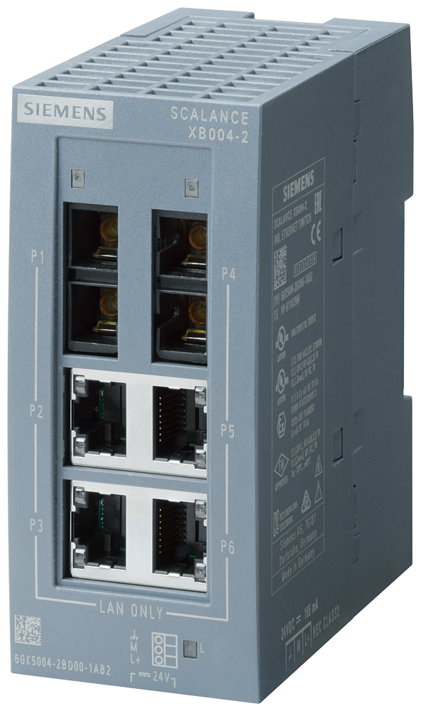SIEMENS unmanaged switch 4x rj45 2x multi 6GK50042BD001AB2 - P ik10 xx 02090p - 11008225