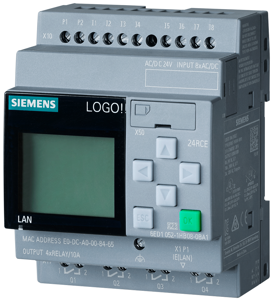 SIEMENS logo 20-28vdc/20-26vac 10a 6ED1052-1HB08-0BA2 - P st70 xx 06809p - 9877912