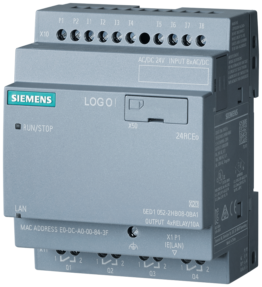 SIEMENS logo module 24vuc 6ED10522HB080BA2 - P st70 xx 06810p - 11006277