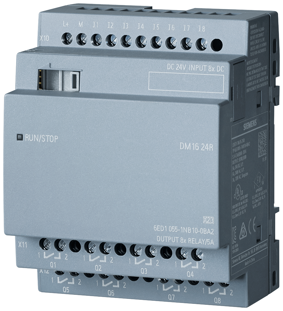 SIEMENS logo 24vdc 8di 8do 6ED1055-1NB10-0BA2 - P st70 xx 06819p - 6292203