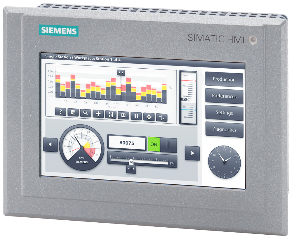 SIEMENS 7 inch scherm 6AV2124-0GC13-0AX0 - P st80 xx 02946p - 11000436