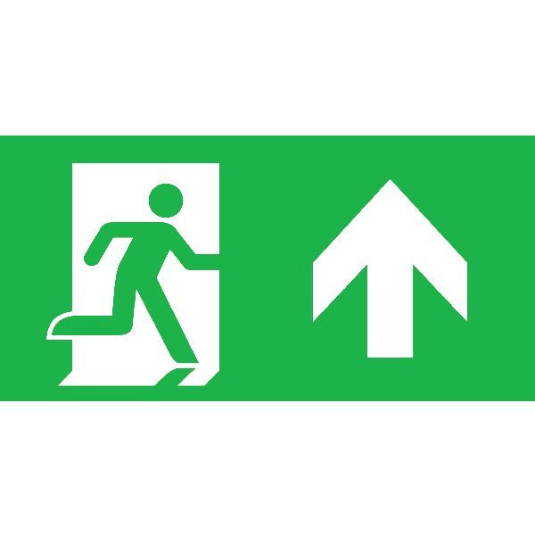 ECOLIGHT pictogram sticker nood uit pijl omhoog PAM-SU - Pin exce be - 10130768