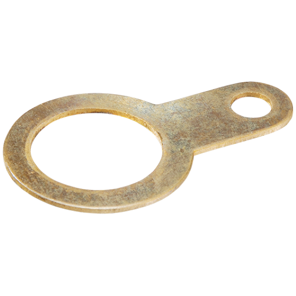 Wiska Aardingslip, messing vernikkeld M16 - Productfoto transparant aardlip voor wartel metrisch wiska oset - 20150697