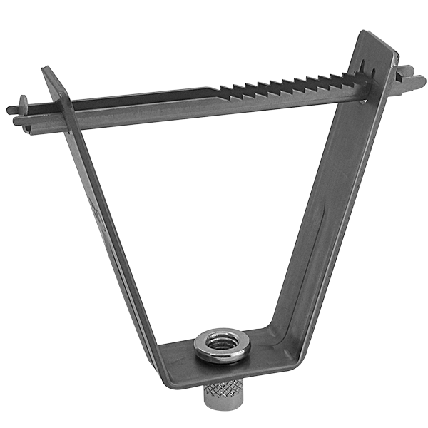 JMV Rapid dakplaathanger V model, voor aansluiting draadstang M6 - Productfoto transparant dakplaatprofielhanger rtb6 jmv 9004110 - 20156883