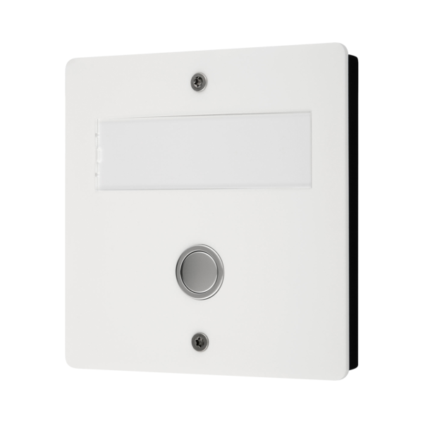 Grothe Etageplaat deurbel, opbouw wit, voor draadloze gongen - Productfoto transparant etageplaat beldrukker funk ap wit grothe - 20148357