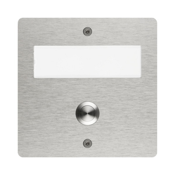 Grothe Etageplaat deurbel, inbouw rvs-look, voor draadloze gongen - Productfoto transparant etageplaat beldrukker funk up va grothe - 20148359