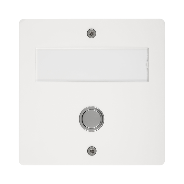 Grothe Etageplaat deurbel, inbouw wit, voor draadloze gongen - Productfoto transparant etageplaat beldrukker funk up wit grothe - 20148361