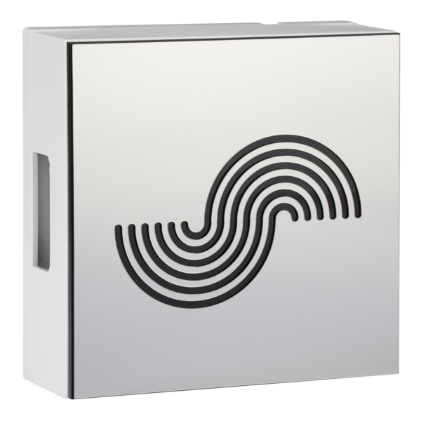 Grothe Gong, RVS-look, met golf-motief, 8-12V of 9V blokbatterij, max 80dB(A) - Productfoto transparant gong 465 curves grothe - 20148296