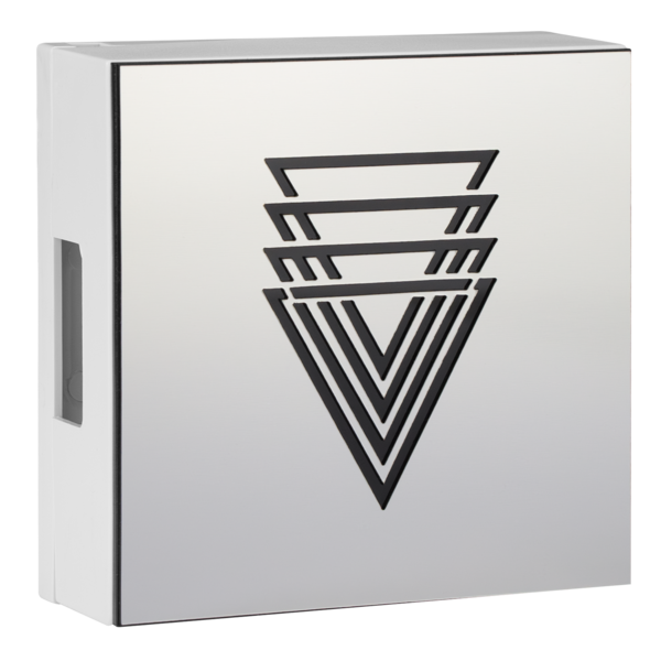 Grothe Gong, RVS-look, polygon, 8-12V of 9V blokbatterij, max 80dB(A) - Productfoto transparant gong 465 polygon grothe - 20148294
