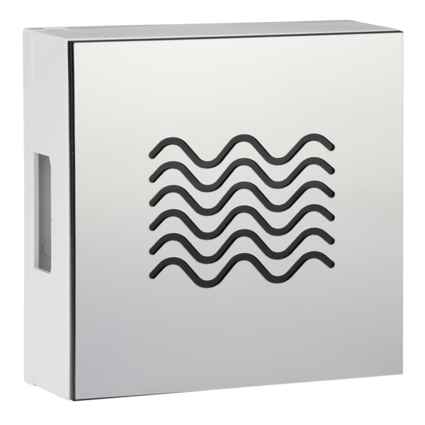 Grothe Gong, RVS-look, met golf-motief, 8-12V of 9V blokbatterij, max 80dB(A) - Productfoto transparant gong 465 waves grothe - 20148295