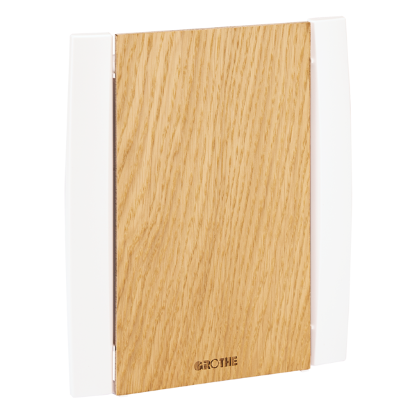 Grothe Gong, voeding dmv 4x1,5V batterijen of 8-12V trafo, eikenhout - Productfoto transparant gong croma wit eikenhout grothe - 20148285