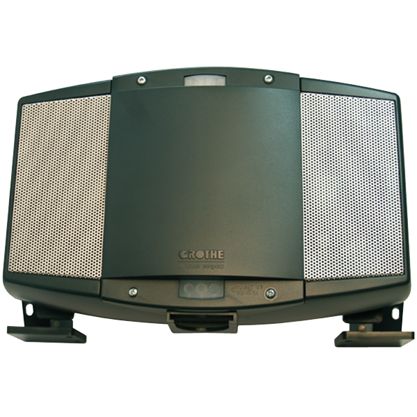 Grothe Power signaalgenerator,12-24Vac/dc+230Vac, IP54, 80-115d/A, met flits - Productfoto transparant gr psg schuin - 20148324
