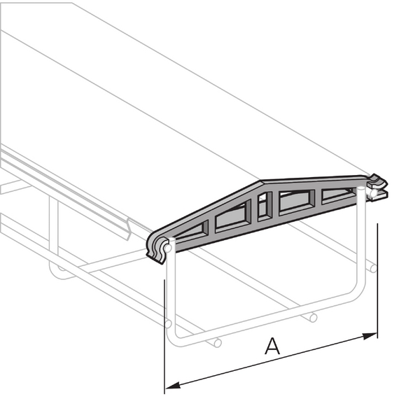 Pflitsch Draadgoot hoekbescherming deksel, B 120mm - Productfoto transparant hoekbescherming gkx pflitsch 530349 - 20153725