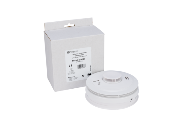 Ei Electronics Multi-sensormelder rook-hitte,230V,10-jrs lith back,stofcomp,AudioLINK - Productfoto transparant multi sensormelder rook hitte ei3024 - 20150783