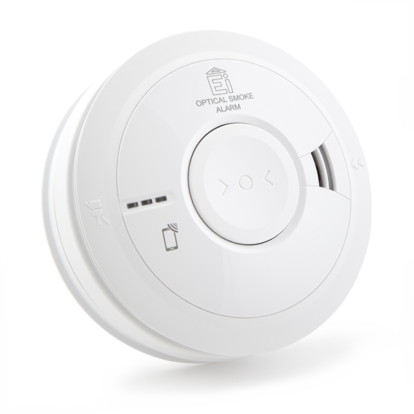 Ei Electronics Rookmelder optisch, 230V, 10-jaars lithium backup, stofcomp AudioLINK - Productfoto transparant rookmelder ei3016 zonder sokkel montagevoet ei electronics 220947 - 20150780