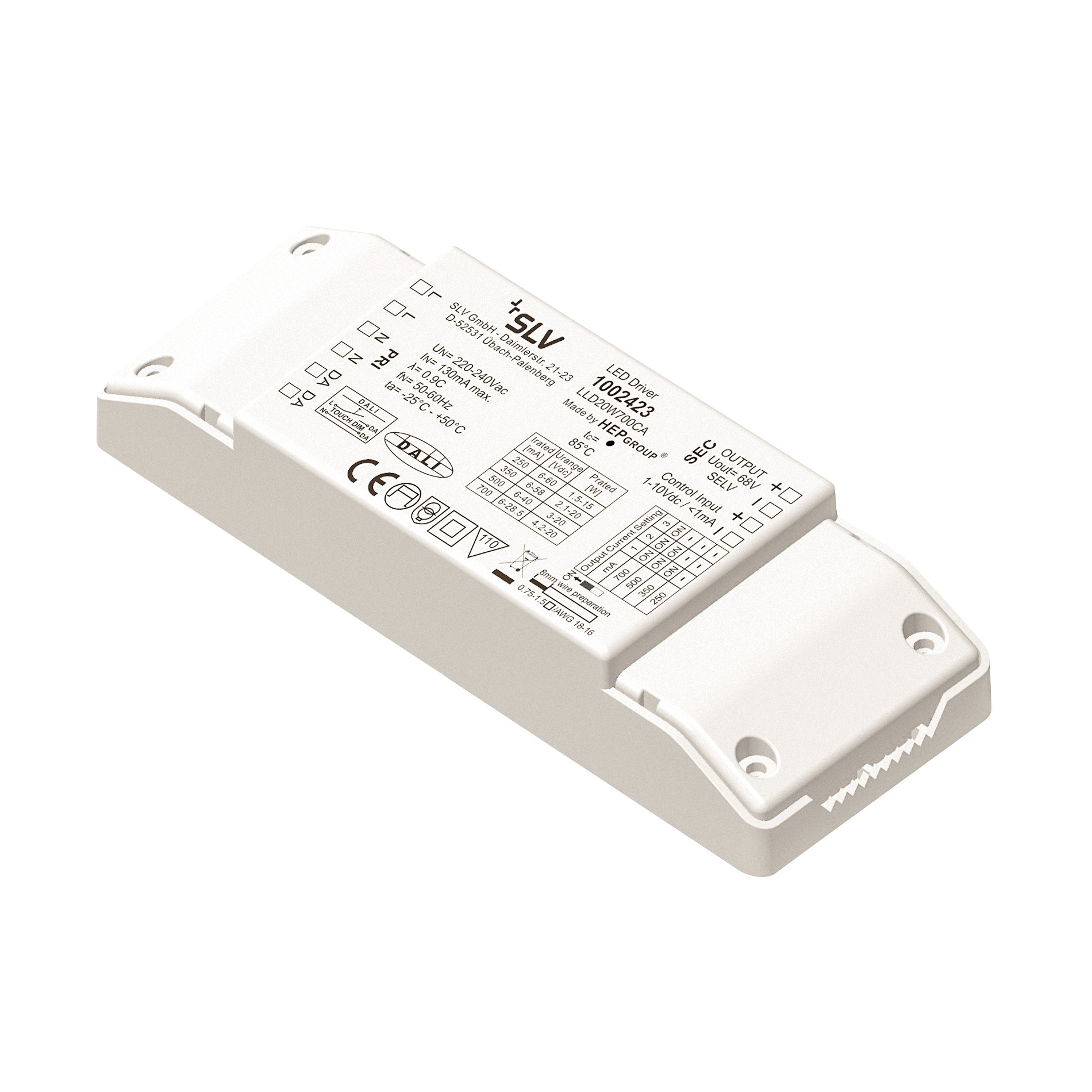 SLV Led-voeding MEDO 30 dimbaar DALI/1-10V - Slv 1002423 ren1 h rgb - 20023391