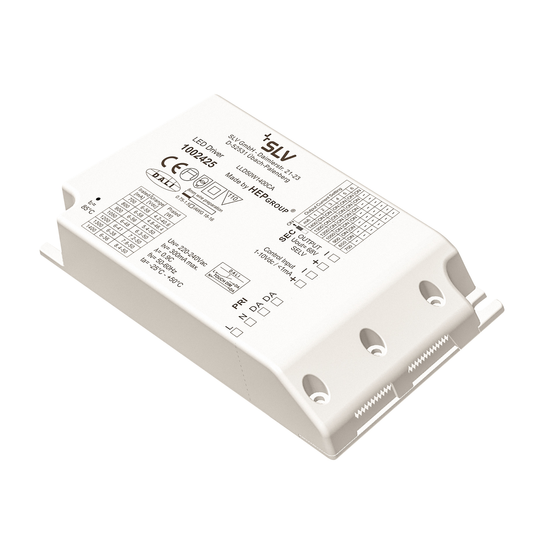 SLV Led-voeding MEDO 60 dimbaar DALI/1-10V - Slv 1002425 ren1 h rgb - 20023393